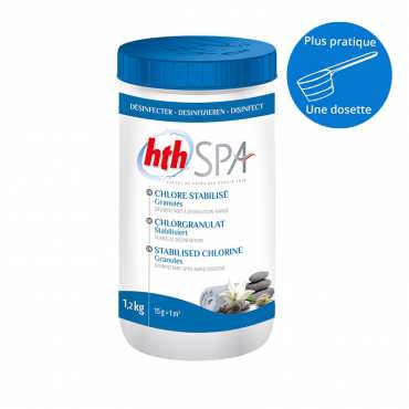 HTH Spa - Chlore stabilisé - Granulés - 1,2kg